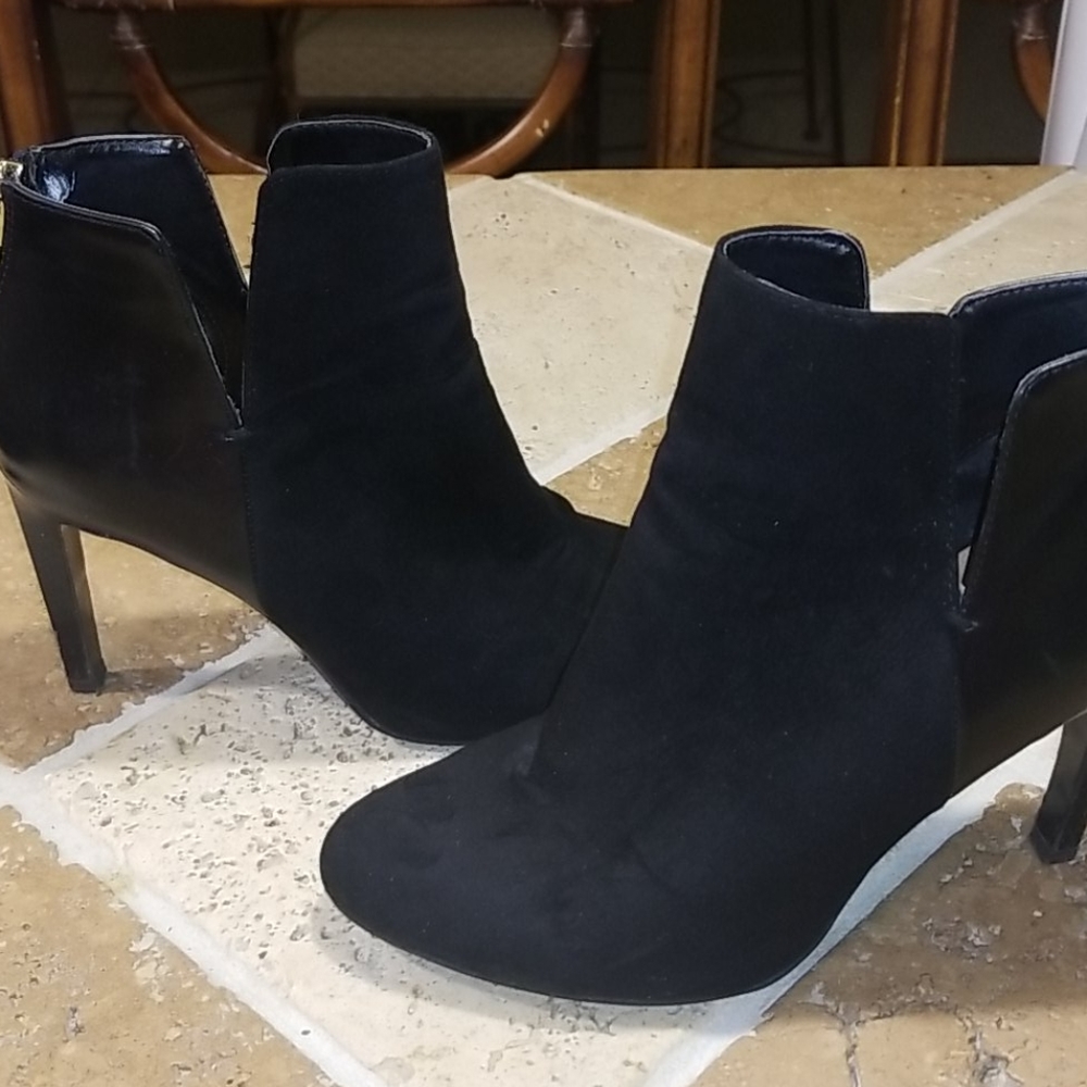 Zara black Suede ankle boots